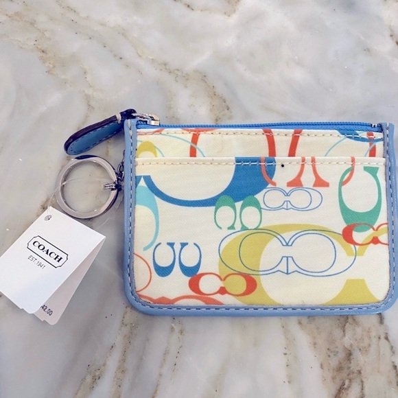 NWT Coach Card Holder Wallet/Key Ring - Picture 1 of 4